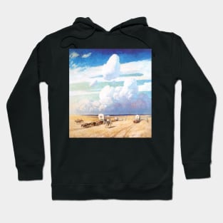 Covered Wagons by NC Wyeth Hoodie